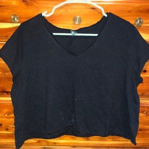 Black Basic Crop Top